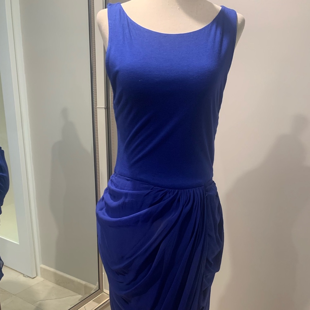 Alice and Olivia chiffon and jersey mermaid style midi dress